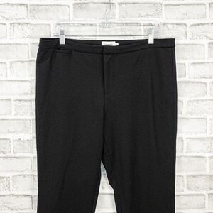 THE RESET R Label Flat front Dress Pants in Black Women's Sz L